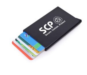 SCP Foundation Card Holder Pop Up RFID Blocking Metal Card Case