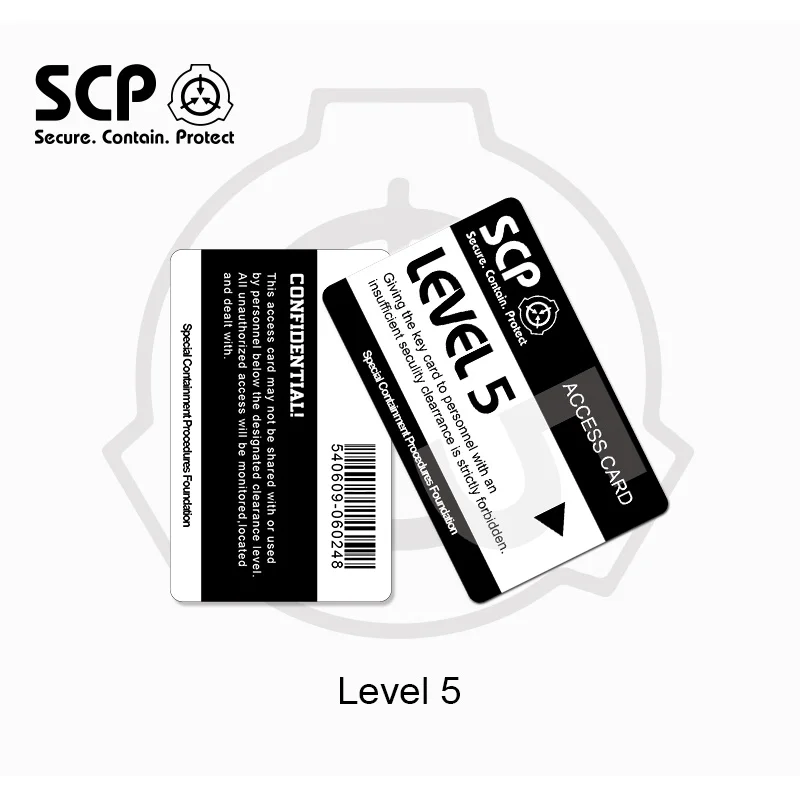 SCP Card SCP ID Card Cover SCP Foundation Card Sticker