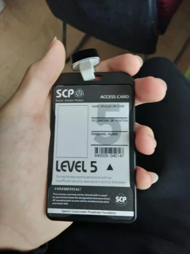 SCP ID Badge Holder - Level 0 to 5 Access SCP Foundation ID Badge Card Holder Access Card Cover photo review