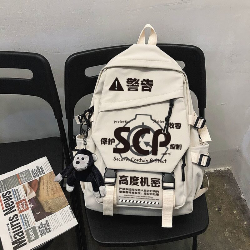 SCP Foundation School Backpack Cute Design for SCP Fans