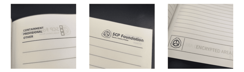 SCP Journal SCP Foundation Dairy Notebook