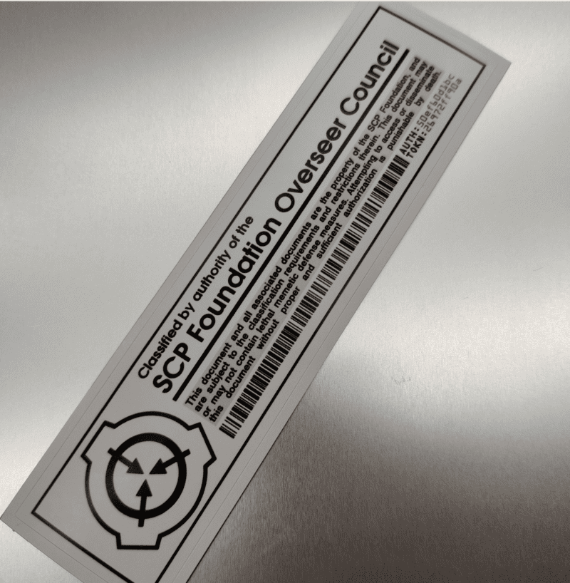 SCP The O5 Council Label Stickers